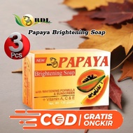 PAKET HEMAT 3 PCS SABUN PAPAYA RDL ASLI ORI 135 GRAM BPOM RESMI