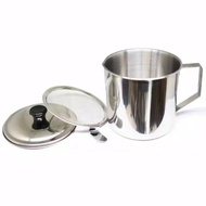 Rejeki 9393 - 1.3 Lt stainless STEEL oil pot oil filter/ 1.3L STAINLESS STEEL OIL FILTER CONTAINER S