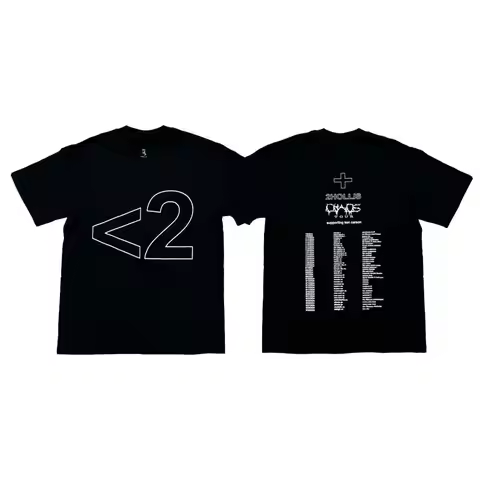 New KEN CARSON 2hollis a great chaos Tour Merch T Shirts T-Shirt Hip Hop Skateboard Street Cotton T-