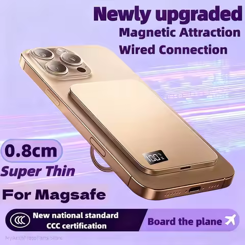 20000mAh Thin Portable Magnetic Wireless Power Bank PD22.5W Fast Charging External Battery For Magsa