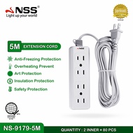 NSS Power Strip Surge Protector Extension Cord with 4 Outlets 5m Power Cord Extension Outlets 9179