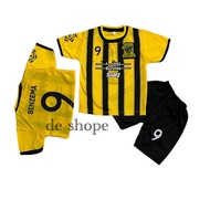 Latest Ittihad benzema club football suits, quality boys' sports t-shirts, futsal football sets