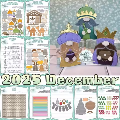 December 2025 Camel Wise Men House Kings Dwarf Sheep Metal Cutting Dies Clear Stamps Stencil for DIY