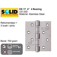 SOLID Stainless Steel Hinge Ek 17 4X3X3 4Bb Us32D Door Hinges Butt Hinges