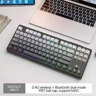 ATTACK SHARK X LexonElec M96 Wireless Keyboard, Low Profile Quiet Typing Membrane Gaming Keyboard