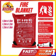 Home Fire Blanket Fiberglass Safety Fire Fighting Prevention ( 1.0m x 1.0m / 1.2m x 1.2m / 1.2m x 1.