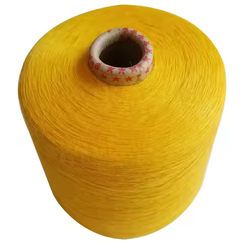 Yellow 100% Natural linen 1ply yarn Diameter 0.3mm weight about 900g/cone knitting yarn