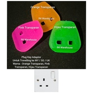 Travel Plug Key Adaptor 13A Travelling ke MY SG UK atau Umroh