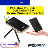P09 Mini Portable DLP Android 9.0 Projector Home Cinema HDMI Support 4K WiFi Bluetooth Eshare iMirro