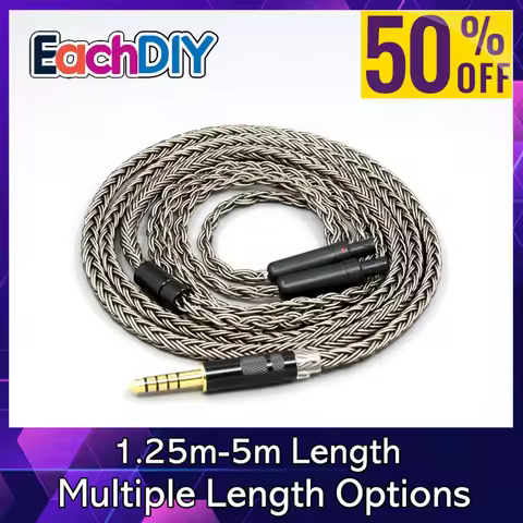 16 Core Grey Silver plated Upgrade Earphone Cable For Sennheiser HD800 HD800s HD820s HD820 Dharma D1