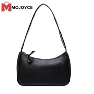 MOJOYCE Women Small PU Leather Shoulder Bag Lady Pure Color Zipper Casual Sling Handbags