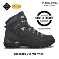 Lowa Renegade Gtx Mid Wide รองเท้าหุ้มข้อ (รุ่นหน้าเท้ากว้าง) ภายในบุผ้า Gore-Tex ระบายอากาศและความช