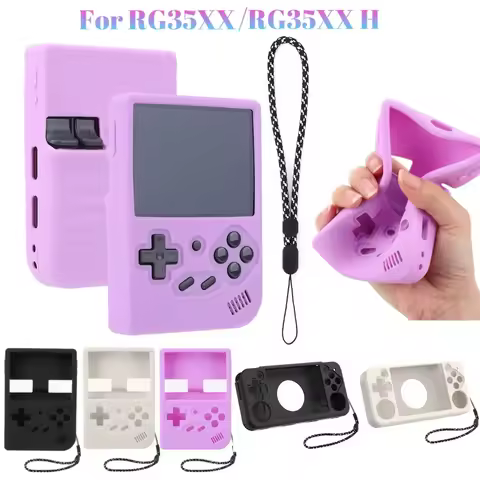 Soft Silicone Case for ANBERNIC RG35XX H Game Console Drop-proof Shockproof Protective Cover for RG3