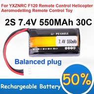 2S 7.4V 550mAh 30C Lithium Polymer Battery for YXZNRC F120 Remote Control Helicopter Aeromodelling R