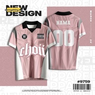 Pink Choii Tshirt for Women Jersey Custom Name Choii Tshirt Baju Tshirt Lelaki Berkolar Sublimation 