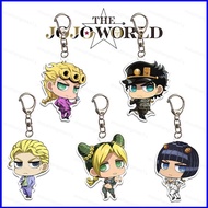 JoJos Bizarre Adventure Acrylic Keychain Giorno Giovanna Pendant Anime Bags Accessories