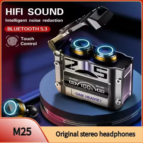 Original M25 TWS Wireless Headphones Earphones Bluetooth Touch Control Noise Reduction Stereo Earbud