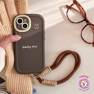 For iPhone 16 16Pro 16Plus 11 12 13Pro Max 14Plus 15Pro XR XS Max 7 8 Plus SE2020 Cartoon Phone Luck