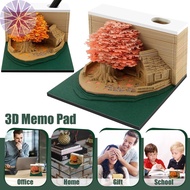 3D Desk Notepad Creative 3D Memo Pad with Pen Holder Tear-Away DIY 3D Art Note Decorative Desktop 3D Note SHOPTKC1681