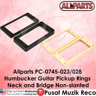 Allparts Electric Guitar Humbucker Guitar Pickup Rings Neck and Bridge NON SLANTED Cream / Black Acc