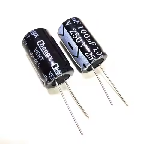 5pcs 100uF 250V 100MFD 250Volt Aluminum Electrolytic Capacitor 16*25mm Radial 100mf250v 100uf250v 25
