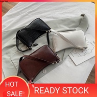 SM1 Women Vintage Zipper Armpit Bag Handbag Tangan Bag Shoulder Wanita Lady Perempuan女士复古拉链腋下包手提包单肩包