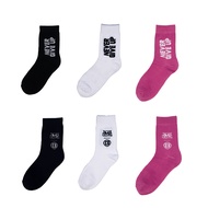 Daybreak x NEVER GIVE UP High Cut Sock Pack (Black White Pink)