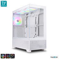 เคสคอมพิวเตอร์ Tsunami Rascenco REO-3 Panorama ARGB ATX Gaming Case with JZ 12CM ARGB Cooling Fan x4
