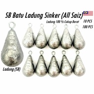SB Batu Ladung Gantung Sinker Batu Timah Timah Batu Ladung Pancing Laut 1pcs / 10pcs / 100 pcs