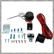 (DGHV) Electric Radiator Fan Thermostat Controller Kit Cooling Fan Wiring Relay Wire Kit Radiator Fa