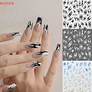 FAE 1 Sheet Mirror Thorny Nail Sticker for Decorations Fashion Flame Nails Stickers Accessories for 