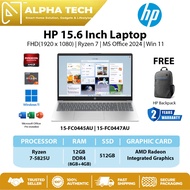 HP 15.6‘’ Laptop(15-FC0445AU/15-FC0447AU) FHD | Ryzen 7 | MS Office 2024 |  Win 11 | 1 Year M365 | 2