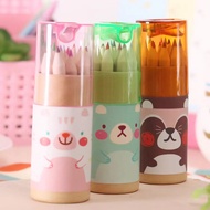 [SG Stock] Animal Theme Tube Colour Pencil with Sharpener Educational C-Day/ National Day Gift Set | Children Day