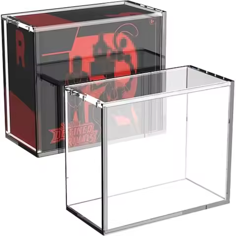 Magnetic Lid ETB Display Box,5mm Clear Acrylic Elite Trainer Box Storage Case for TCG Collectors,Tra