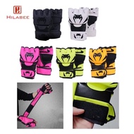HILABEE MMA Gloves Sparring Gear Kickboxing Portable Wear Resistant Gloves Martial Arts