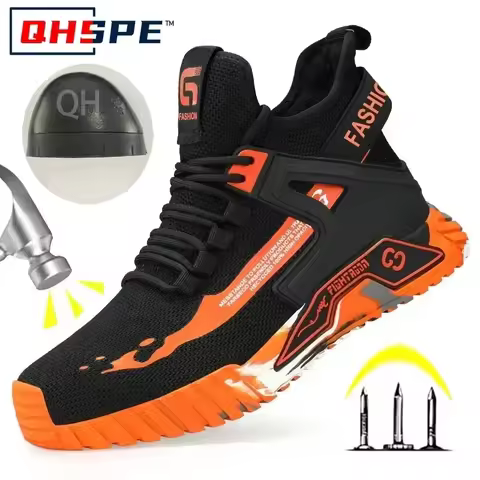 High top Safety Shoes Steel Toe Work Shoes Anti-puncture Safety Shoes Work Safety Boots Shoes