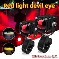 【In stock】1 Pair Motorcycle LED Lights  High/Low White Yellow Red DRL + Strobe Mode LED Spot light m