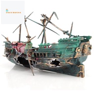 Large Aquarium Shipwreck Decor Boat Plastic Set Resin Ship Fish Tank Ornaments for Aquarium Decor Accessories