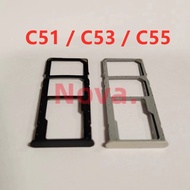 SIM Card Tray for Oppo Realme C53 C51 C55 Phone Case Slot Holder Cellphone Part