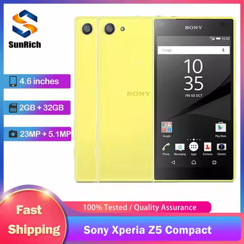 Sony Xperia Z5 Compact E5823 SO-02H Original Smartphone RAM 2GB ROM 32GB Android 4.6" 23MP 1080P Z5 