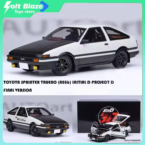 AUTOart 1/18 Toyota Initial D AE86 30th Anniversary Edition Diecast Car Model Simulation Collectible