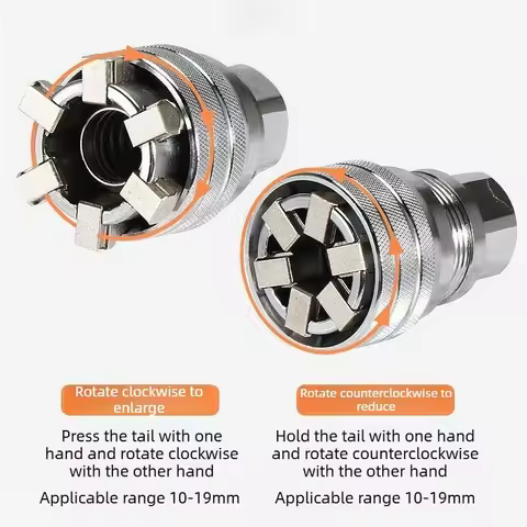 Drive Wrench Conversion Sleeve Universal Multifunctional Socket Tool Covers 10-19mm 3/8 To 3/4 Inch 