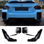 MP Style Gloss Black Rear Bumper Trim Cover Canards&Rear Splitters For BMW G87 M2 3.0T L6 MT/AT 2023