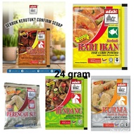Rempah Kari Adabi Ikan Kurma Ayam Daging Perencah Sup Rendang Kerutuk udang ketam