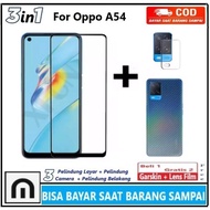 LAYAR HP 3in1 Tempered Glass Package Oppo A54 4G A54 5G A55 4G A74 5G A76 A96 A57 4G A57 5G 2022 A77