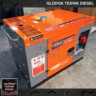 Genset Silent Diesel 6500 watt 7000 W MAX Generator Listrik 1 Phase