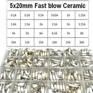 Zuo Ceramic Fuse 24Values 5x20 0 1A 0 3A 0 5A 1A 1 5A 2A 2 5A 3A 3 15A 4A 5A 6A-30A