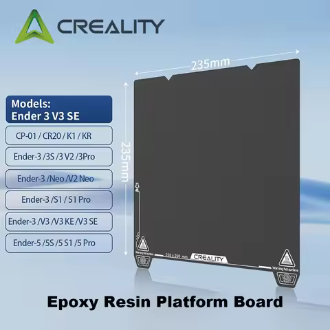 Official Creality Ender 3 V3 SE Build Plate 235x235 mm Textured Bed Plate for Ender 3/Ender 3 V2/End