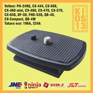 Quick Release Plate Tripod mounting Plate Monopod Velbon CX-444 CX 888 CX-460mini 460 470 570 638