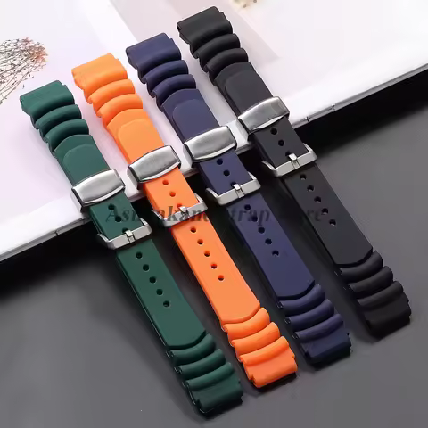Silicone Watch Strap for Seiko SKX007 009 Diving 007 Abalone Canned 20mm 22mm Men's Sport Watchband 